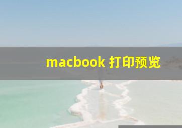 macbook 打印预览